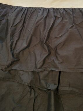 Jet BLACK Queen Dust Ruffle/bedskirt